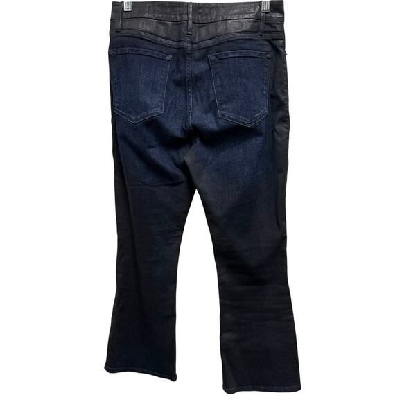 Frame Denim Le Crop Mini Boot Cut Coated Dark Wash Jeans Size 31 - Picture 3 of 5